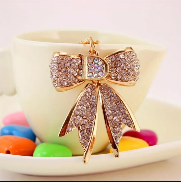 Crystal Bling Bow Charm NWT - Picture 2 of 5